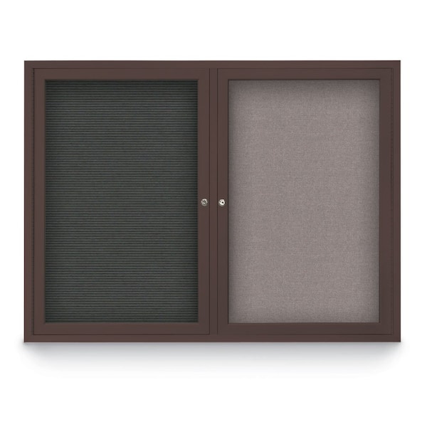 United Visual Products Corkboard, Black /Black, 24" x 36" UV415I-BLACK-BLACK - main